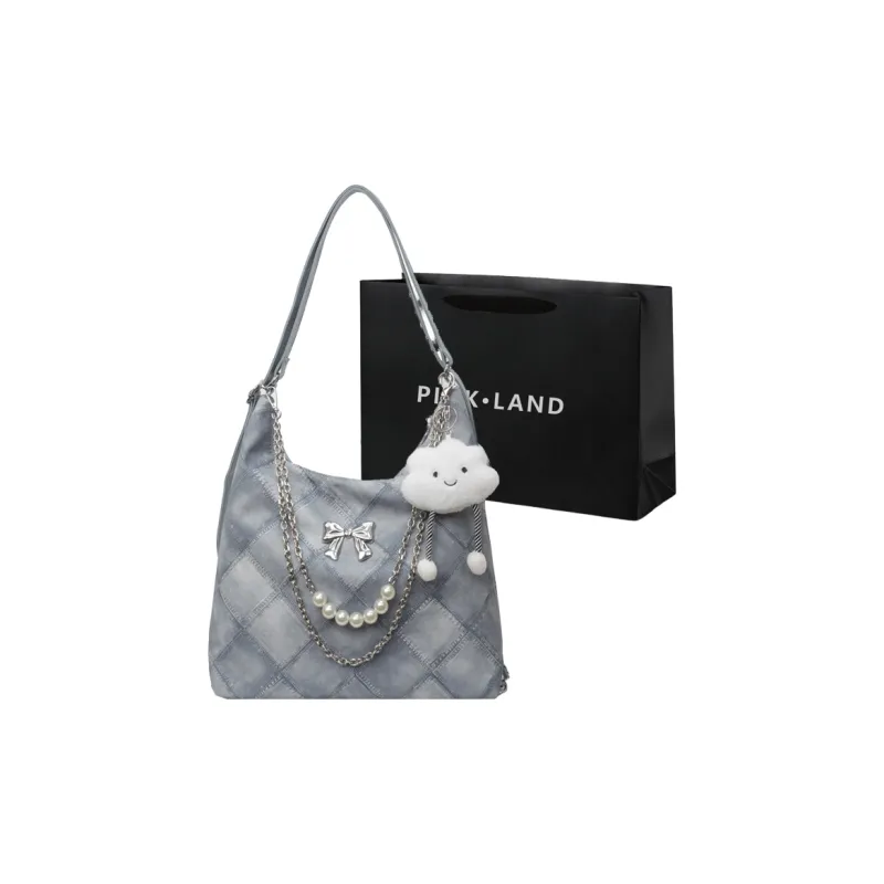 PINK·LAND PU Crossbody Bag Shoulder Bag Women's Dark Tea/Blue/Ecru/Pink-6