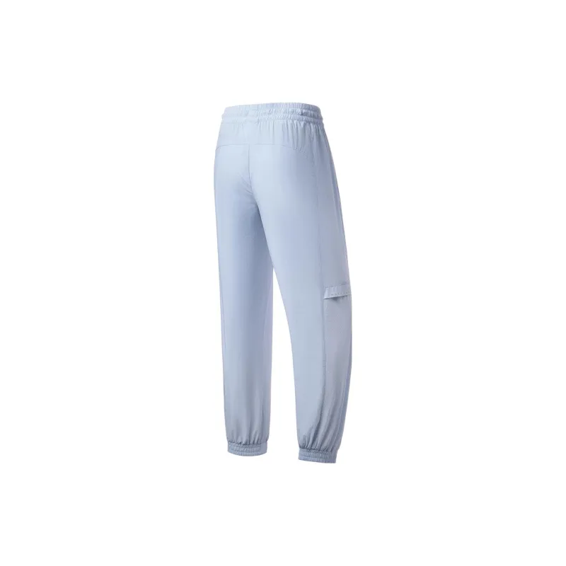 LiNing Fitness Series Knitted Sweatpants Women's Sky Feather Blue-1