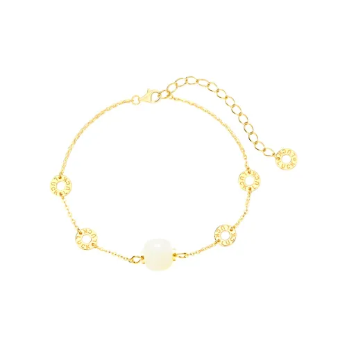 Mom's Gift Bracelets Pale Greenish White Jade Women's