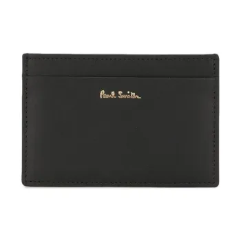 Paul Smith Leather Credit Card Holder Unisex Black