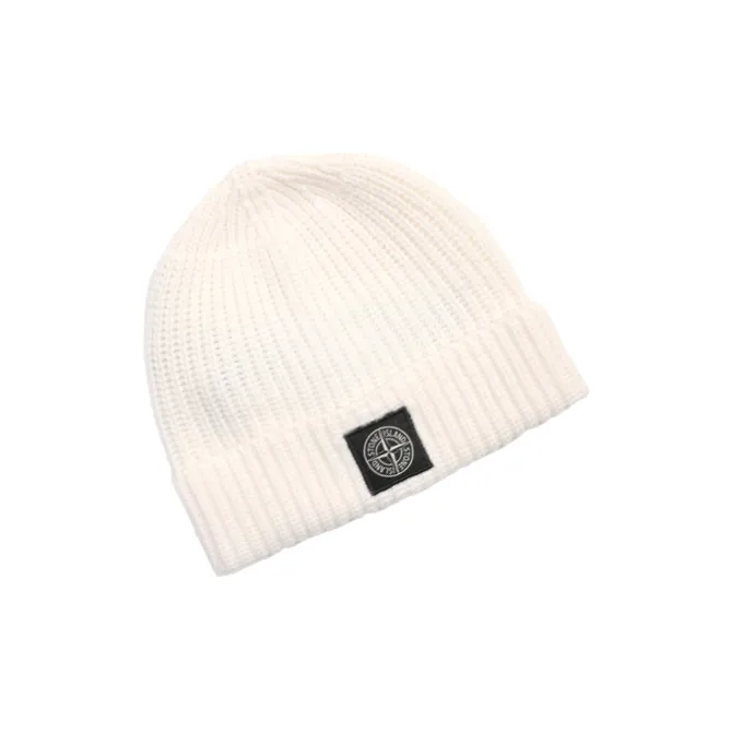 STONE ISLAND Logo Patch Beanie-1