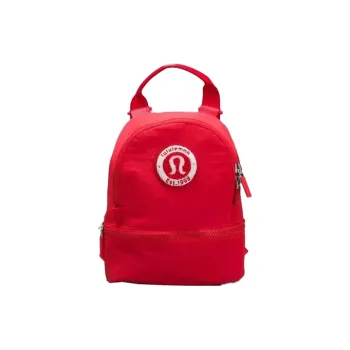 Lululemon Nylon Fabric Backpack Unisex Red