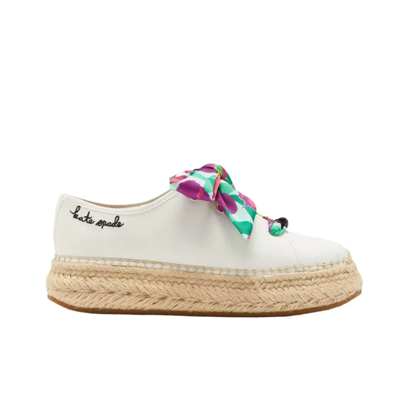 Kate Spade Eastwell Canvas Shoes 4.5cm Women's White-1