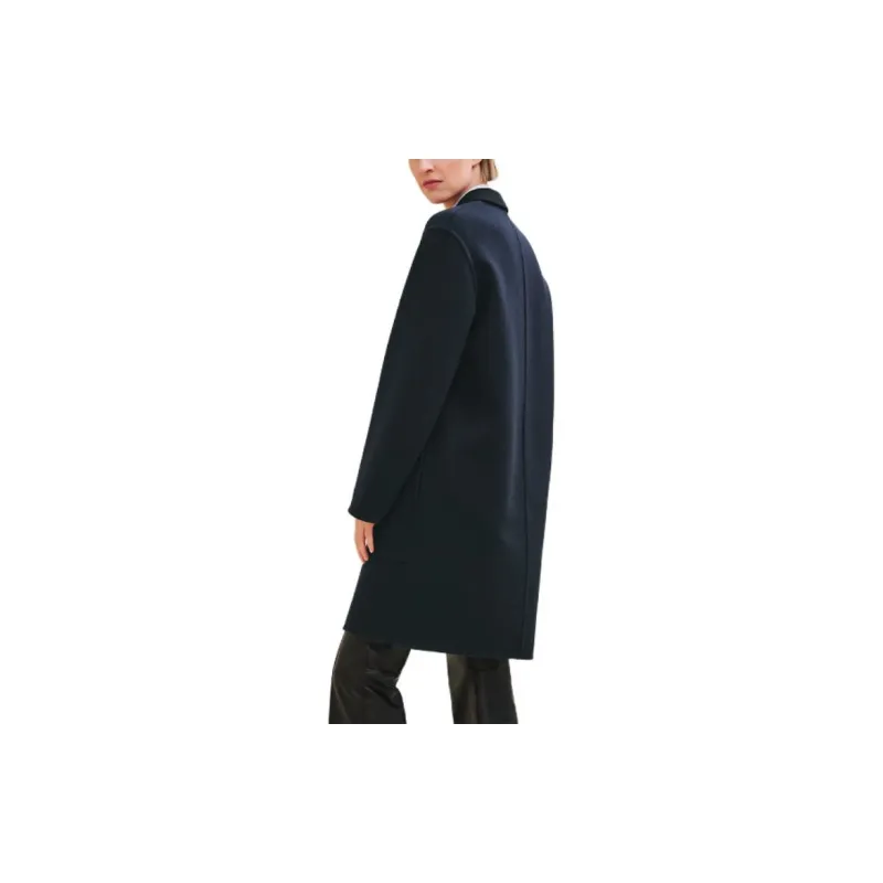 HERMES FW24 Coat Women's Black Blue-1