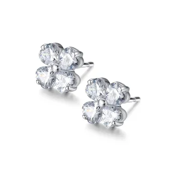 QIANFANGDAHUANGYE Silver Stud Earrings Women's