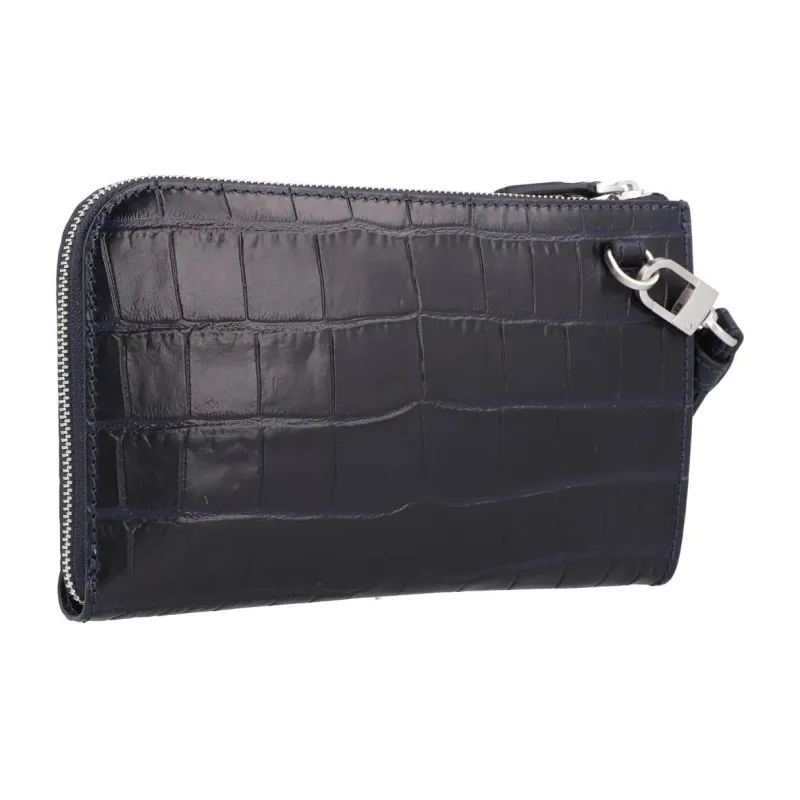 MONTBLANC Calfskin Clutch Small Size Men's Blue-5
