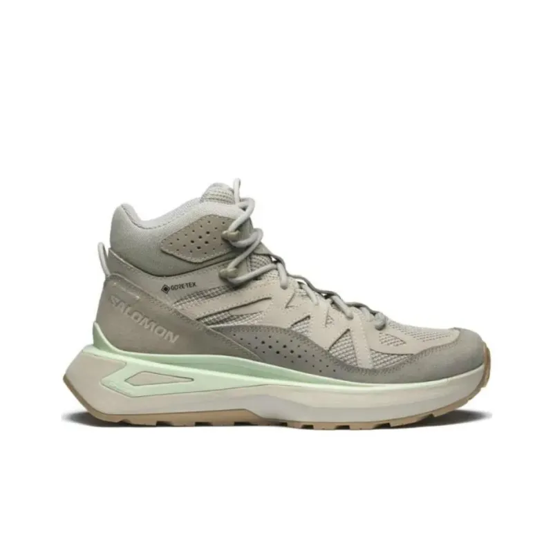 SALOMON ODYSSEY ELMT Anti Slip And Wear Resistant Water Resistant Mid Top Running Shoes Unisex Flint Gray-1
