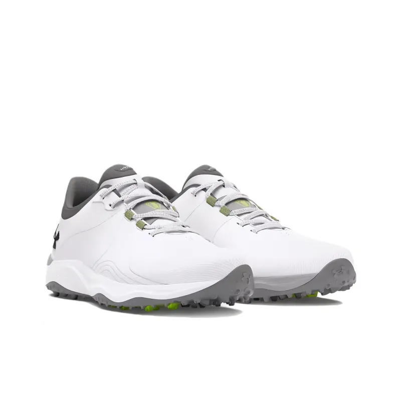 Under Armour UA Drive Pro Spikeless Golf Anti Slip Wear Resistant Low Top Golf Shoes Men's White Gray-2