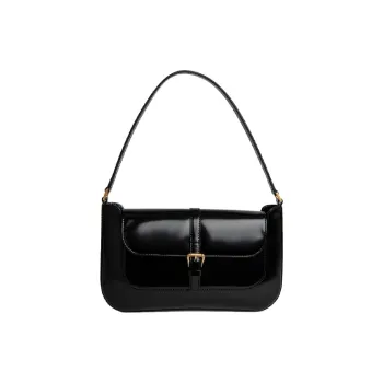 By Far Miranda Leather Shoulder Bag, Baguette Bag, Handbag, Shoulder Bag Women's Black