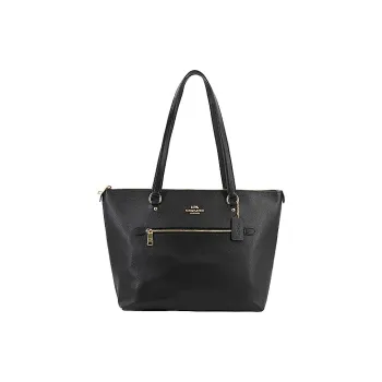 COACH Gallery Leather Tote Bag, Shopping Bag, Handbag, Shoulder Bag Women's Black