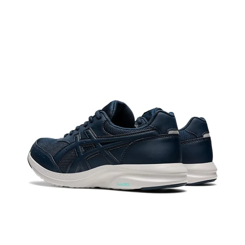 Asics Slip Resistant, Abrasion Resistant, Breathable, Lightweight Low Top Running Shoes Women's Navy Blue 3E Width-3