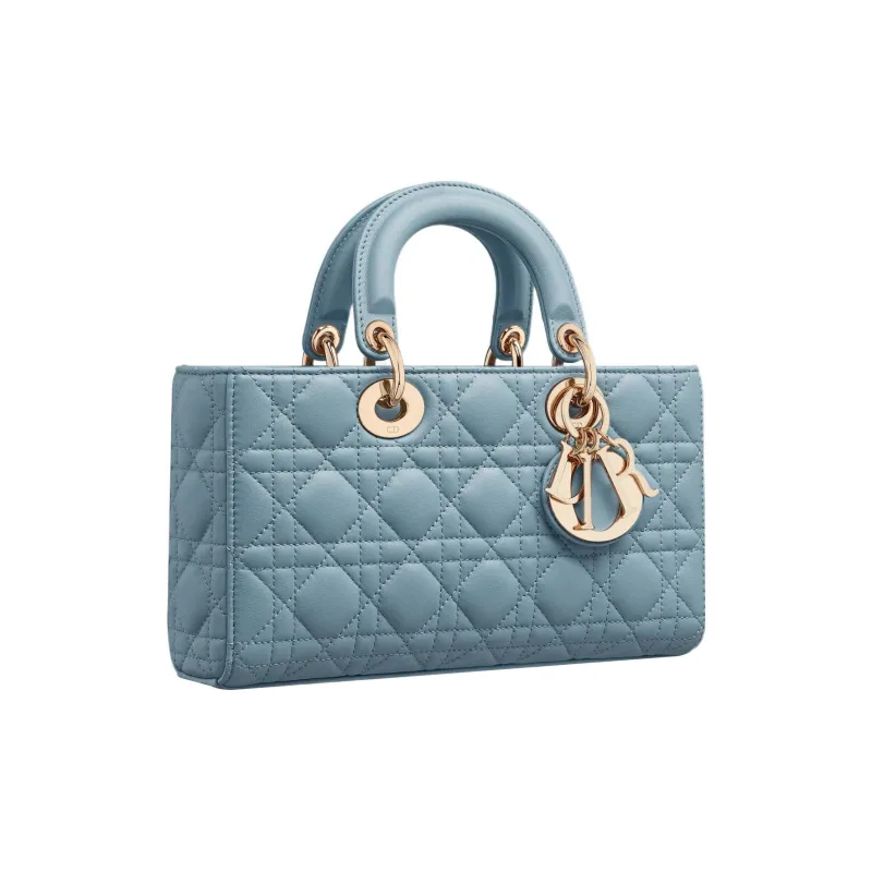 DIOR Lady D JOY Sheepskin Lady Dior Bag Shoulder Bag, Crossbody Bag, Handbag Women's Sky Blue-1