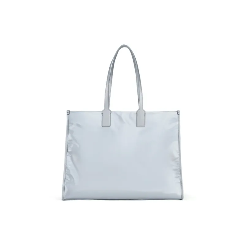 XTEP Fabric Chinese Fashion Trend Tote Bag Shopping Bag Handbag Regular Unisex Light Blue-2