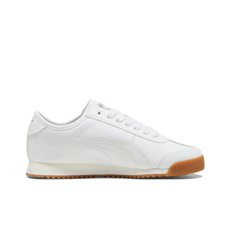 PUMA Roma Anti Slip Wear Resistant Low Top Casual Shoes Men's White-1