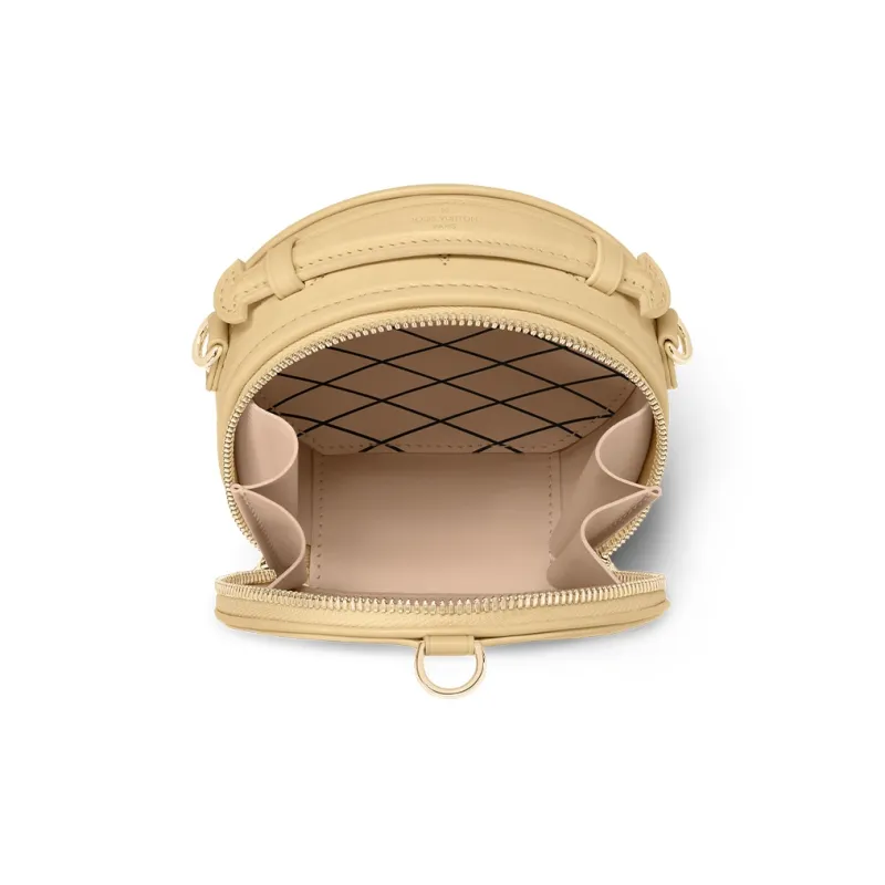LOUIS VUITTON Cow Leather Handbag Shoulder Bag Crossbody Bag Mini Women's Khaki-2