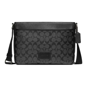 COACH PVC Shoulder Bag, Crossbody Bag Tubas Men's Black
