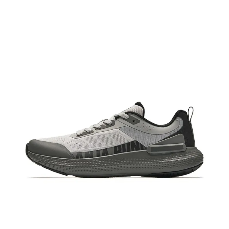 Anta Running Collection Anti-Slip Wear-Resistant Low-Top Casual Running Shoes Men's Gray Black-0
