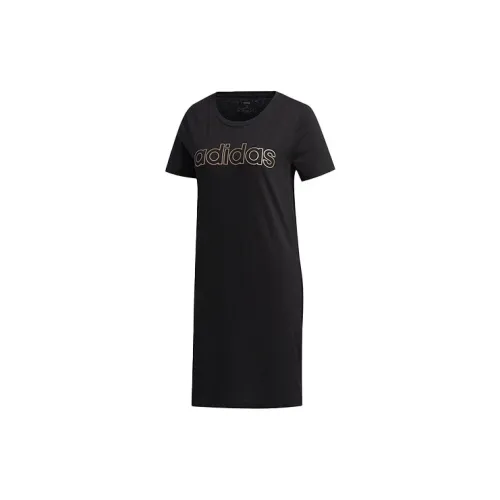 Adidas Short-Sleeved Dresses Women's Black