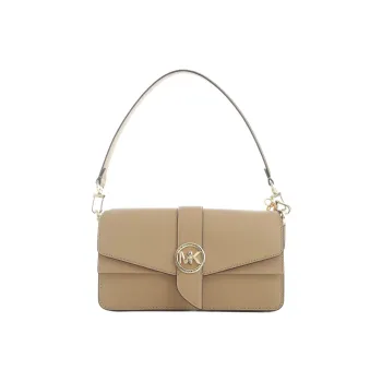 MICHAEL KORS Greenwich Leather Envelope Bag Portable Crossbody Bag Shoulder Bag Women's Camel
