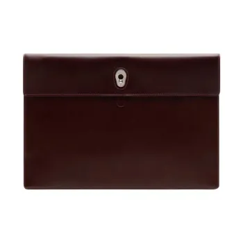 AU DEPART Calfskin Clutch Large Size Women's Bordeaux Color