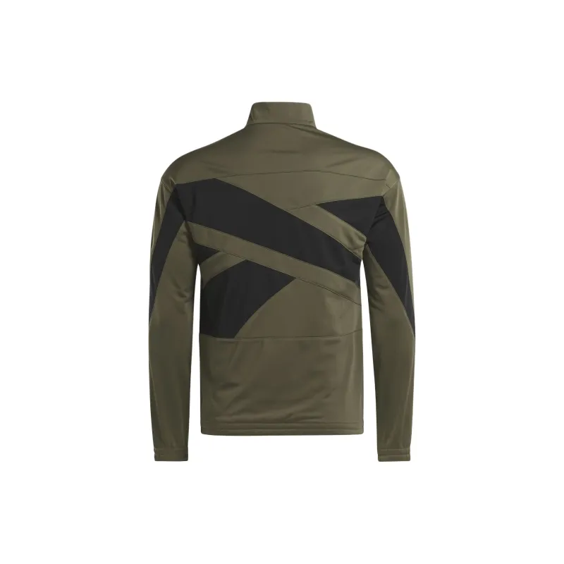 Reebok Identity Vector Knit Track Jacket Jackets Coats Unisex Army Green-1
