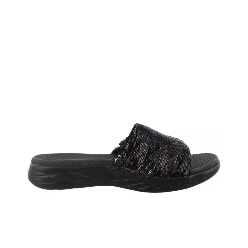 Skechers ON THE GO Slip Resistant Abrasion Resistant Slide Slippers Women's Black-1