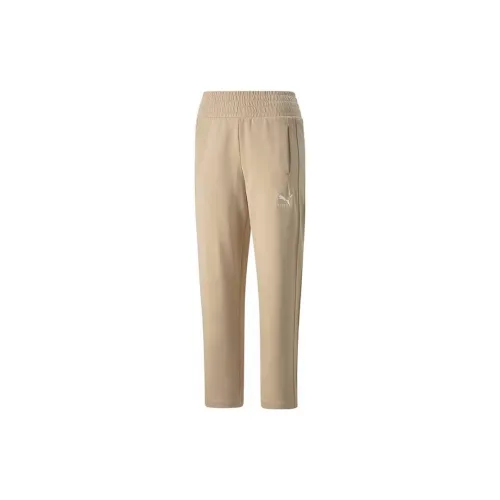 PUMA T7 Casual Pants Women's Beige Yellow