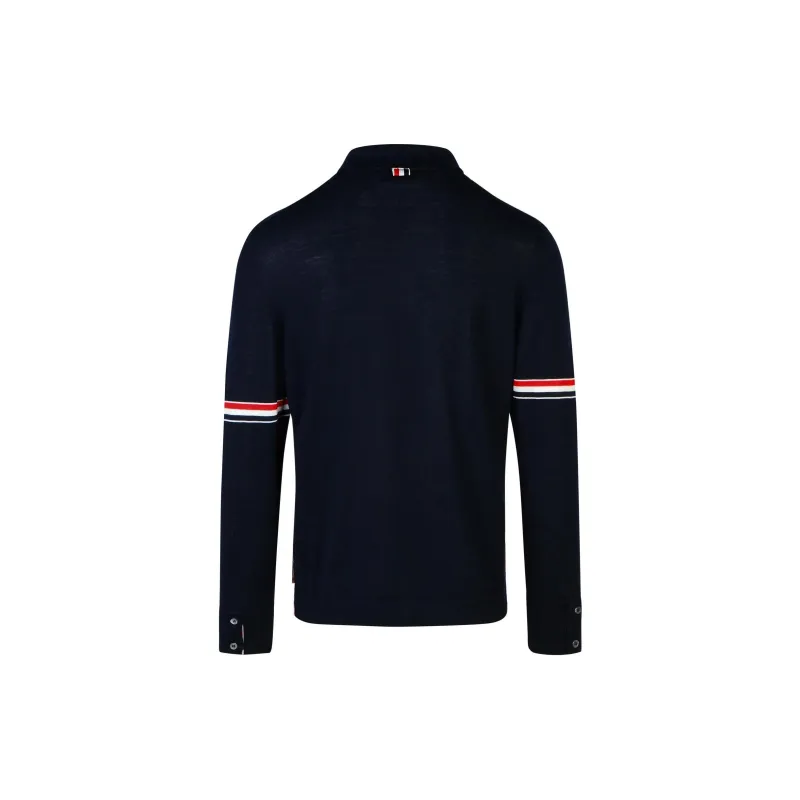 THOM BROWNE Rwb Stripe Buttoned Cardigan-1