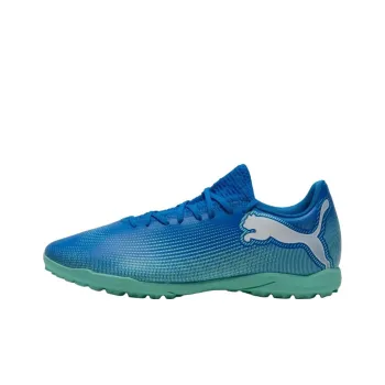 PUMA FUTURE 7 PLAY TT Rubber Broken Studs Artificial Ground Wear-Resistant Soccer Shoes Men's Blue Green