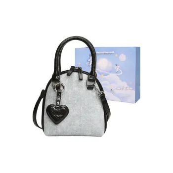 Duoluplo Doron Paul PU Dome Bag, Shoulder Bag, Crossbody Bag, Handbag Women's Denim Black/Denim Silver/Denim Brown