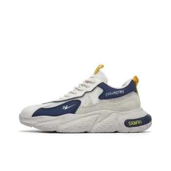 Binary Low Top Chunky Sneakers Men's Beige Blue