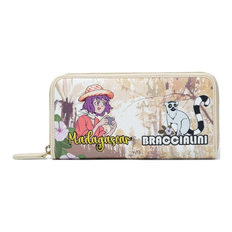 Braccialini Polystyrene Wallet Women's Beige & Multicolor-0