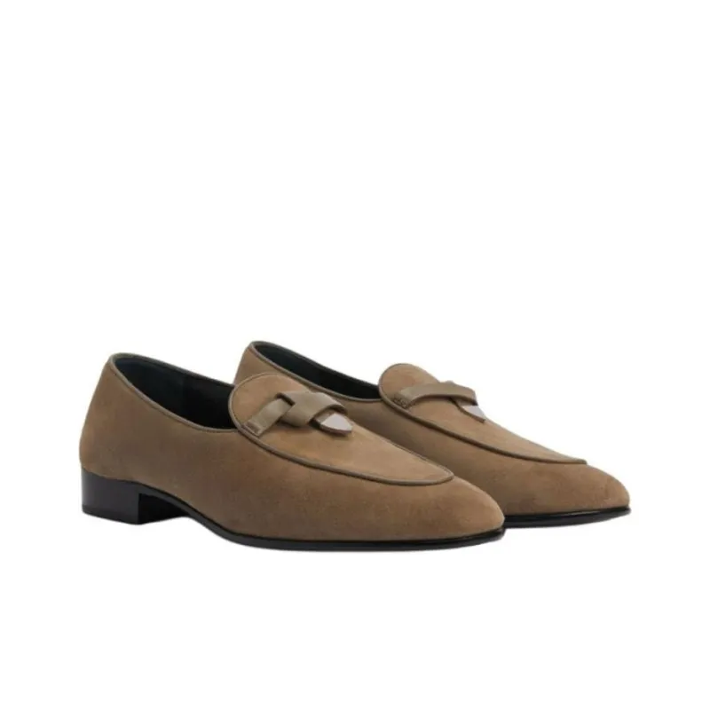Giuseppe Zanotti Ewerton Almond toe Suede Loafers-2