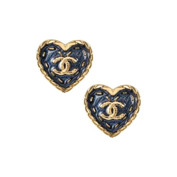 CHANEL   Stud Earrings Women's Gold