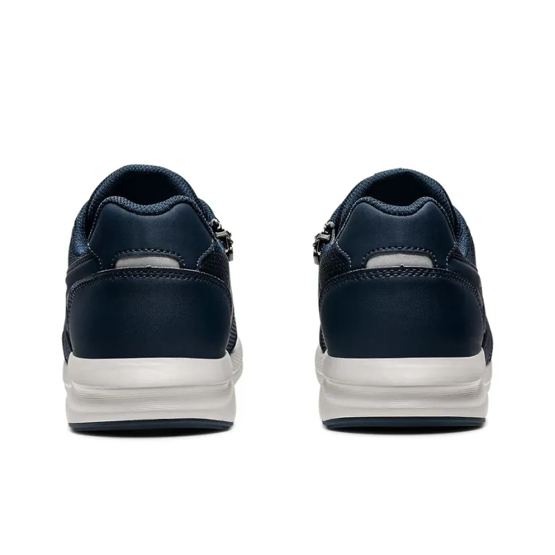 Asics Slip Resistant, Abrasion Resistant, Breathable, Lightweight Low Top Running Shoes Women's Navy Blue 3E Width-4
