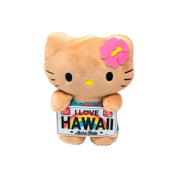 Sanrio Hello Kitty Hawaii Collection Sign Holder Dolls Plush Doll Small Size High