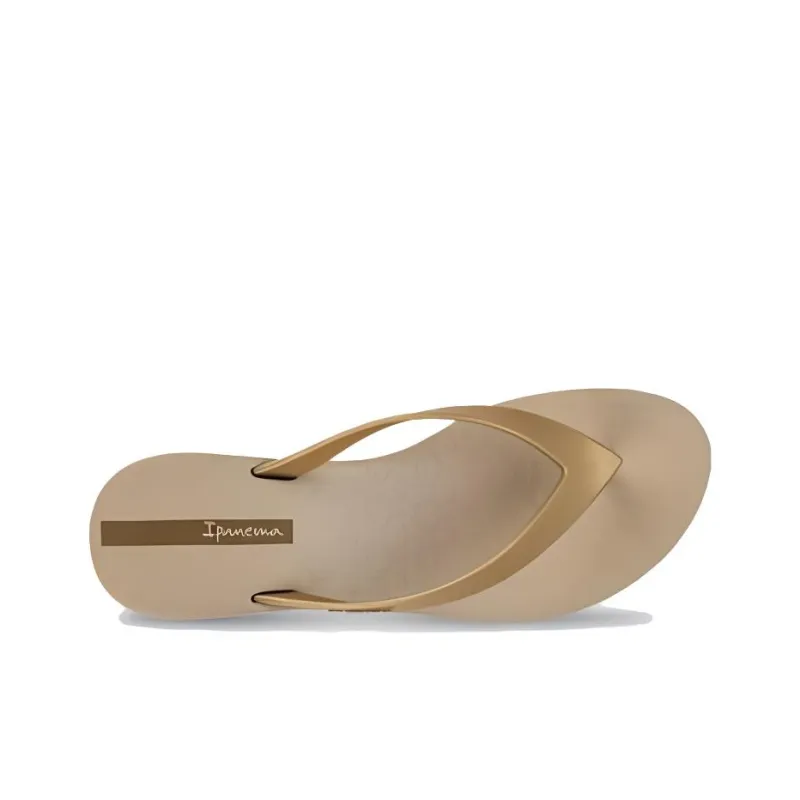 Ipanema Slip Resistant Quick Dry Flip Flops Women's Beige Gold-3