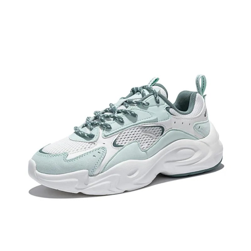 CHAOJIANTA Life Collection Low Top Casual Shoes Women's White Green-1
