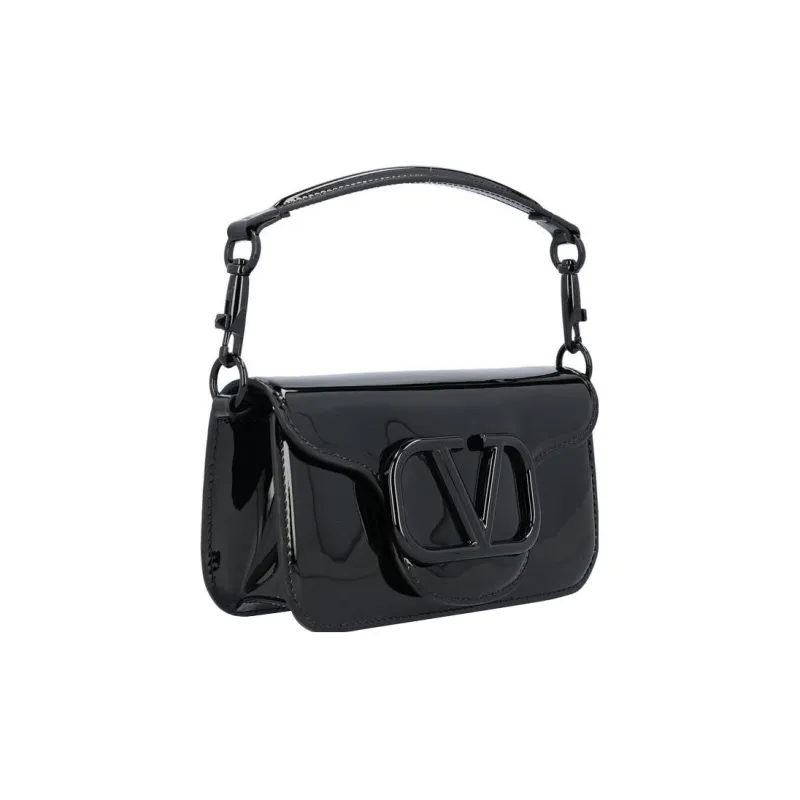 Valentino Smooth Calf Leather Handbag, Shoulder Bag Women's Black-1