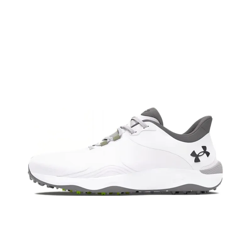 Under Armour UA Drive Pro Spikeless Golf Anti Slip Wear Resistant Low Top Golf Shoes Men's White Gray-0