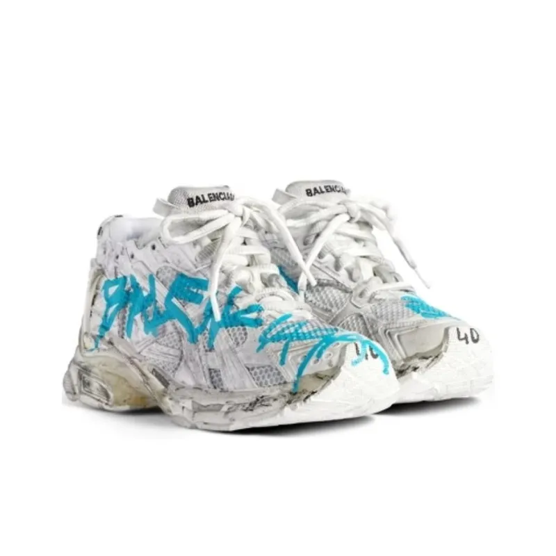 Balenciaga Logo Printed Lace Up Sneakers Women's-4