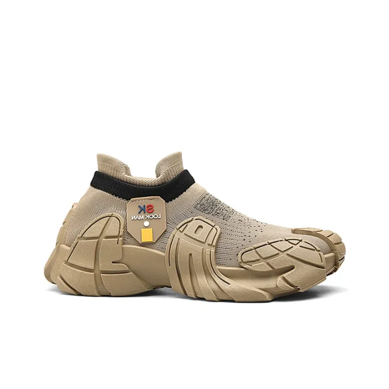 OUBT Anti-Slip Wear-Resistant Breathable Lightweight Mid-Top Running Shoes Men's-1