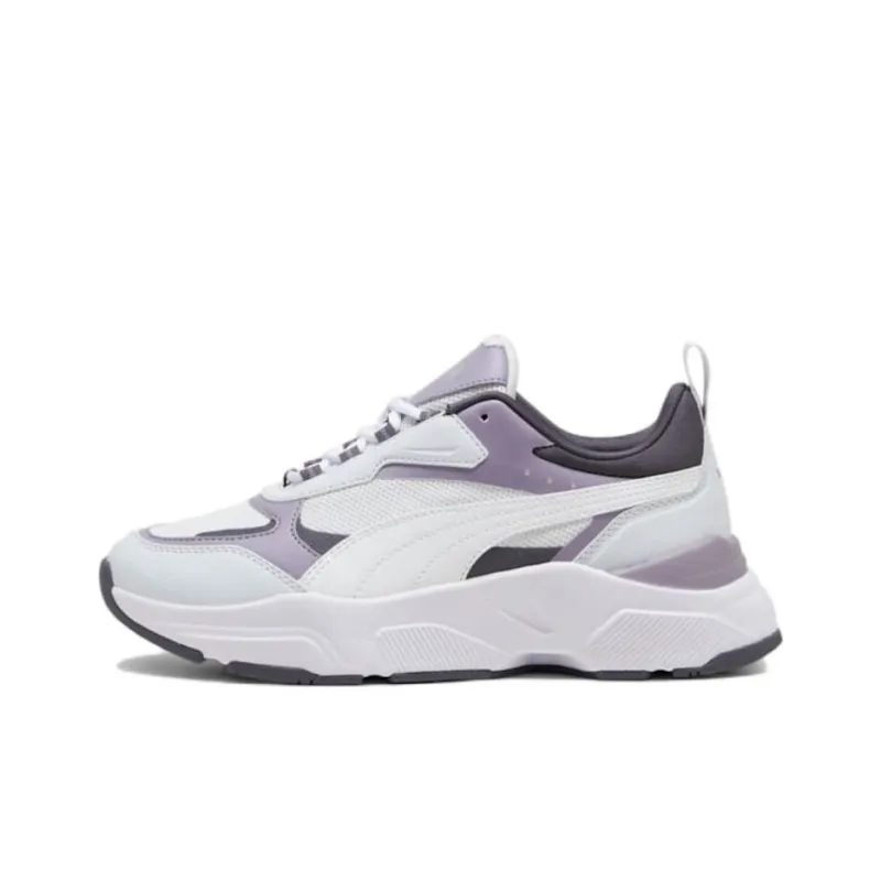PUMA Cassia Anti Slip Wear Resistant Low Top Casual Shoes Women's White Purple-0