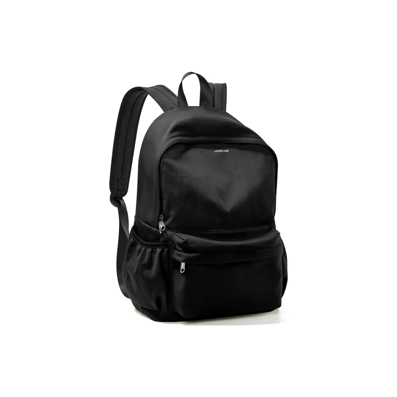 LANDCASE Fabric Backpack Laptop Bag Unisex Green/Black/Khaki-10