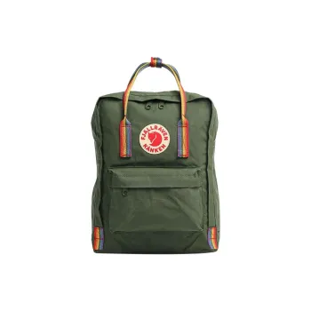 Fjallraven Kanken Vinylon Rainbow Backpack Unisex Spruce Green