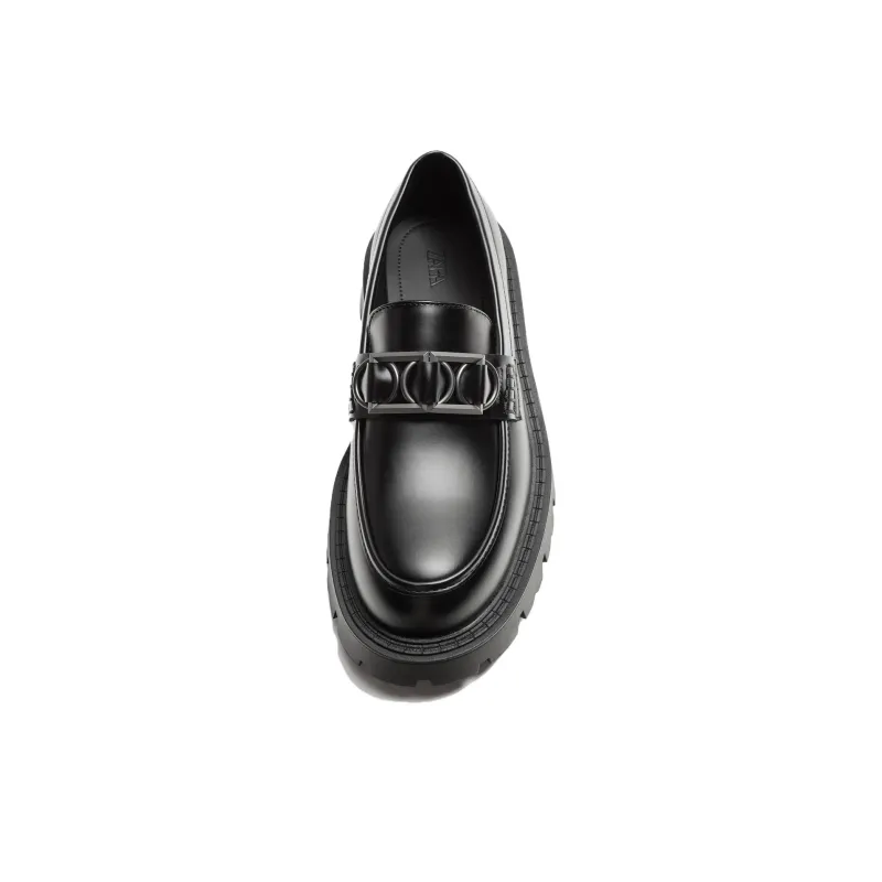 ZARA Loafers Men Black-3