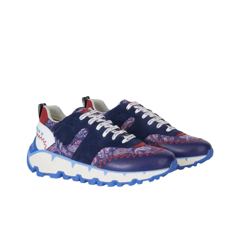 ETRO Wear-Resistant Low-Top Casual Shoes Men's Dark Blue-3