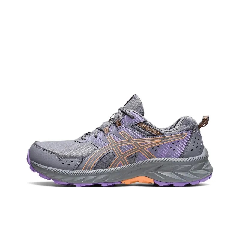 Asics Gel Venture 9 Anti Slip Wear Resistant Low Top Casual Running Shoes Women's Gray Purple-0