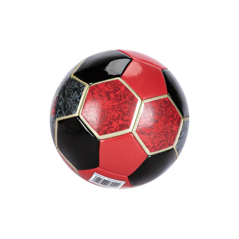 Zudis Size 5 Soccer PVC Machine Stitched Soccer Ball Unisex Black Red-2