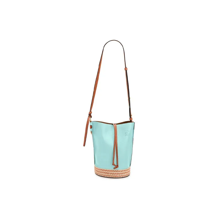 LOEWE Gate Cow Leather Bucket Bags Shoulder Bag Crossbody Bag Regular Women's Blue-4